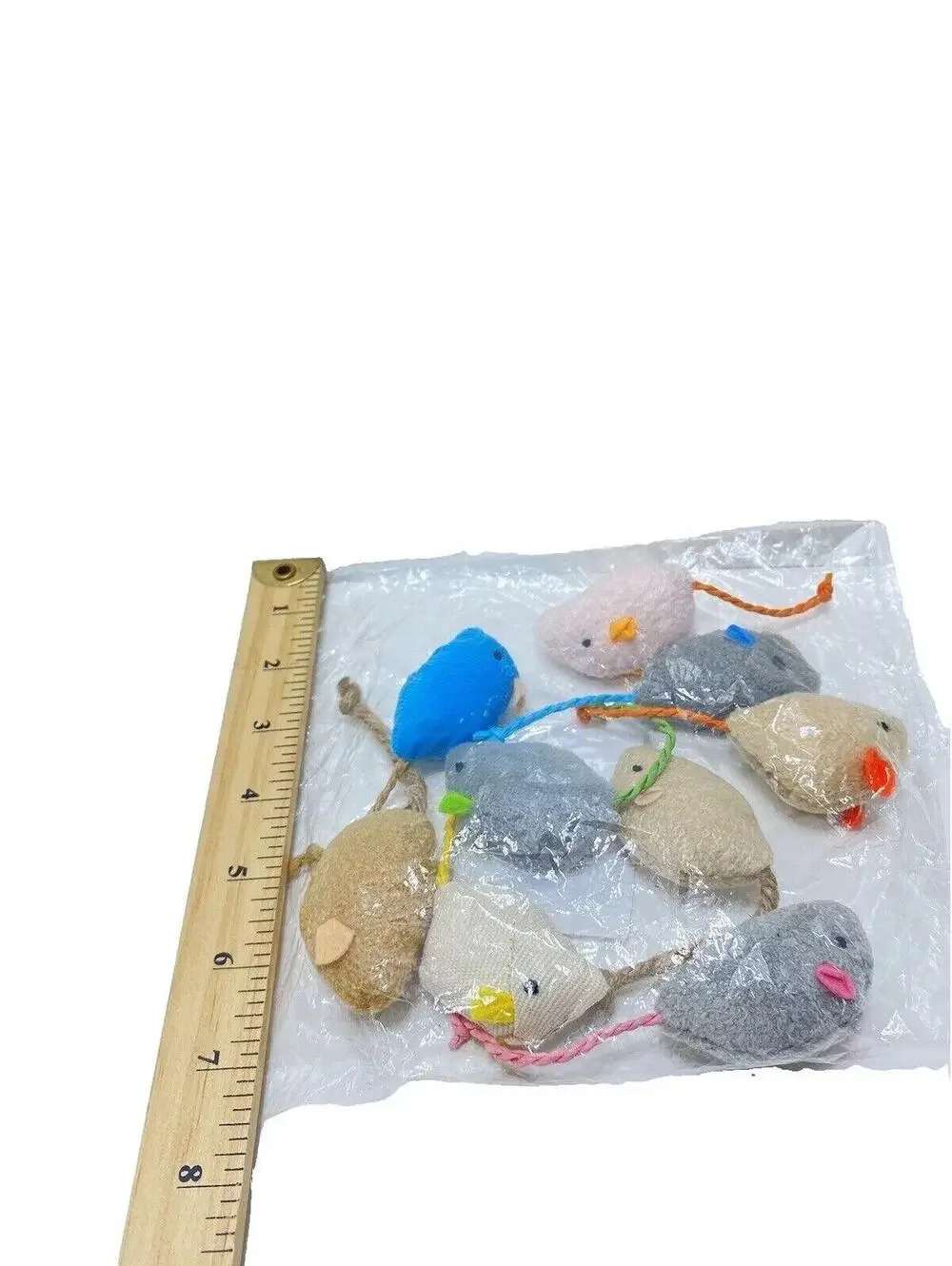 9-Piece Catnip Mouse Toy Set for Cats & Kittens Infused Catnip Play Toys New